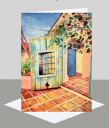 Two blue doors Art Card