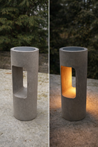 CYLINDRUS – Solar Außenleuchte aus Beton
