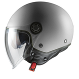 Casco Moto scooter Demi Jet One Grigio opaco con doppia visiera om ECE 22.06