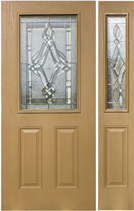 ファイバーグラス製玄関ドア； 46 MF-30X12 親子ドア プレハング済み＋塗装キット・ハンドル含む　内開き仕様仕様