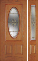 ファイバーグラス製玄関ドア；ディスティンクション DIS-NIAGARA-30X12 親子ドア；プレハング済み＋塗装キット・ハンドル含む　内開き仕様