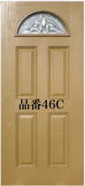 ファイバーグラス製玄関ドア46C プレハング済み＋塗装キット・ハンドル含む（内開き仕様）