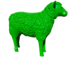122040BUGRU Schaf Figur steht groß grün