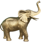 GZC004 Elefant Figur gold bemalt
