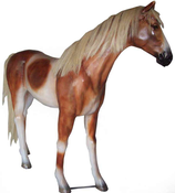 RI10A73 Pferde Figur mit Kunsthaar lebensgroß