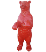 RIA632B Bär rot Figur lebensgroß