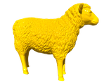 122040BUGEL Schaf Figur steht groß gelb