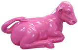 RISAB005 Kalb Figur liegt pink