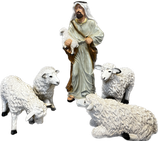 700390CRGSET  Krippe Figur groß Schäfer Set 5-teilig fast lebensgroß