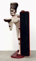 HWRIVHD-1865 Mumie  Figur lebensgroß mit Schild