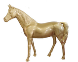 RIA727 Pferde Figur lebensgroß gold