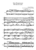 C. Debussy: Clair de Lune (Suite bergamasque No3) TRIO Arrangement