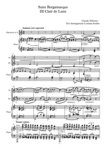 C. Debussy: Clair de Lune (Suite bergamasque No3) TRIO Arrangement