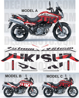 グラフィックステッカー VSTROM DL 650 2004 - 2011 SIGN RED