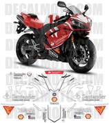 グラフィックステッカー YZF-R1 2008 10 TH ANNIVERSARY SANTANDER HAGA