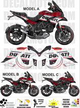 グラフィックステッカー ムルティストラーダ 1200 10-14 TRIBUTE RED