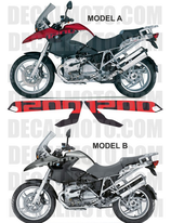 グラフィックステッカー R1200 GS 2004 - 2007 SIGN RED GREY