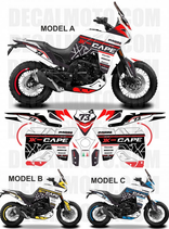 グラフィックステッカー XCAPE 649 FACTORY RACING WHITE PRO