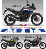 グラフィックステッカー TRANSALP XL 750 2023 BLACK DECAL WHITE