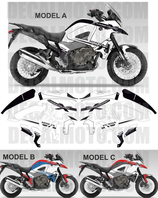グラフィックステッカー VFR 1200 X クロスツアラー ADVENTURE WHITE