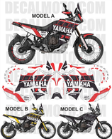グラフィックステッカー テネレ 700 T7 WORLD RAID SIGN MIDNIGHT BLACK
