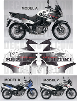 グラフィックステッカー VSTROM DL 650 2004 - 2011 WORLD WHITE
