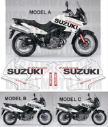グラフィックステッカー VSTROM DL 650 2004 - 2011 WHITE FC