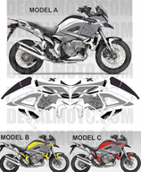 グラフィックステッカー VFR 1200 X クロスツアラー ADVENTURE GREY