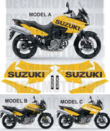 グラフィックステッカー VSTROM DL 650 2004 - 2011 YELLOW FC