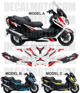 グラフィックステッカー スカイウェイブ 650 2013 - 2022 FACTORY BLACK FC