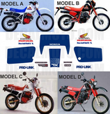 グラフィックステッカー XL 250 R 1985 - 1986