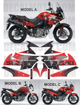 グラフィックステッカー VSTROM DL 650 2004 - 2011 WORLD RED