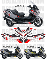 グラフィックステッカー スカイウェイブ 650 2013 - 2022 FACTORY GREY
