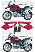 グラフィックステッカー R1200 GS 2004 - 2007 TRIBUTE RED