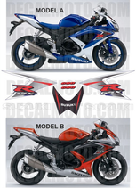 グラフィックステッカー GSX-R600 2008 BLUE YELLOW