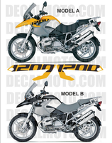 グラフィックステッカー R1200 GS 2004 - 2007 SIGN YELLOW BLACK