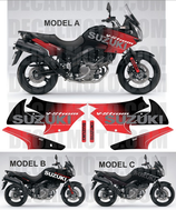 グラフィックステッカー VSTROM DL 650 2004 - 2011 SIGN BLACK FC