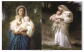 卓上　白聖母子　ウイリアム・ブーグロー「聖母子２面」２０×３５　３D