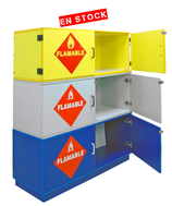 Gabinete Apilable Amarillo para Almacenamiento de Materiales Inflamables Novatech GAB-PW47C
