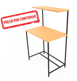 Mesa de trabajo para laboratorio Acero al carbón con madera - Curie CS-Mesalab-acero