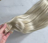 Tape-In Extensions 50-55cm  25 Gramm #60W Kühles Weißblond