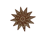 Keramikweihnachtsstern braun/beige Majolika Karlsruhe dn 9 cm