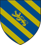 DRAPEAU + BLASON FAMILLE DE GRÉAUX