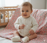 cardigan gilet layette blanc