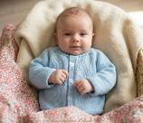 cardigan bébé layette ciel