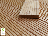 Kanadische Lärche, Terrassendielen, 27x143x4270 mm, KD, grob/grob, 3 Stück pro Packung -