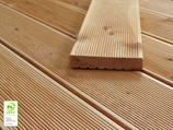 Kanadische Lärche, Terrassendielen, 27x143x4270 mm, KD, fein/fein, 3 Stück pro Packung -