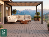 WPC Terrassendiele, massiv, CoEx (coextrudiert), Wendediele Urban Greige/Tropical Brown, 20x140x5000 mm