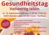 Gesundheitstag "Vollwertig leben" - Samstag, 12. September 2026