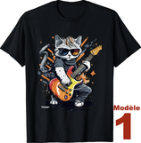 T-Shirt "Chat Guitariste"
